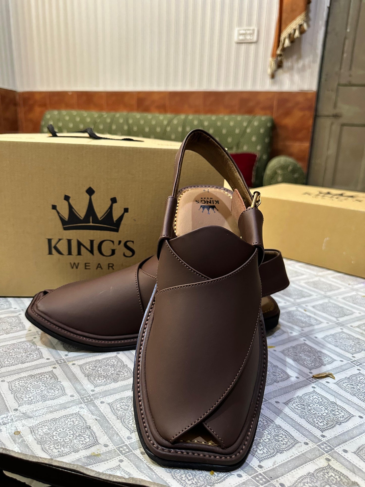 Smart Zalmi Brown Peshawari Chappal